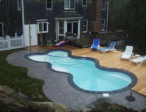 Create a beautiful backyard retreat with the Caesar's Palace w/ Spa San Juan pool, expertly installed by Able Pools and Spas.