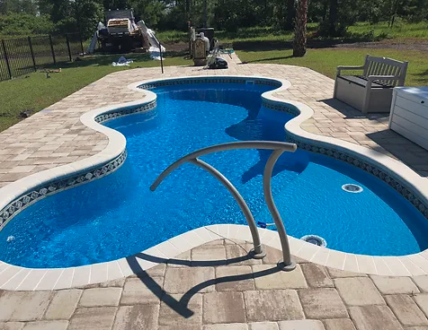Experience luxury with the Crystal Springs San Juan pool, installed by Able Pools and Spas for ultimate relaxation.