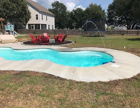 njoy the compact and stylish Crystal Beach w/ Spa San Juan pool, expertly installed by Able Pools and Spas.